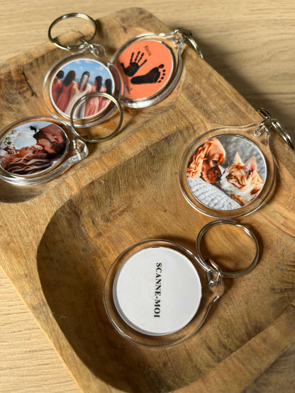 Porte-clé connecté personnalisé - audio, vidéo, texte ou lien M'la Créa