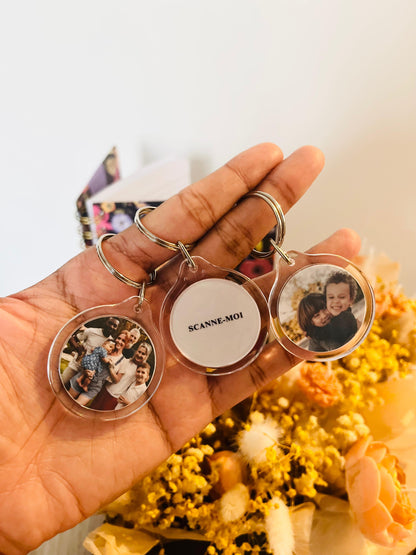 Porte-clé connecté personnalisé - audio, vidéo, texte ou lien M'la Créa