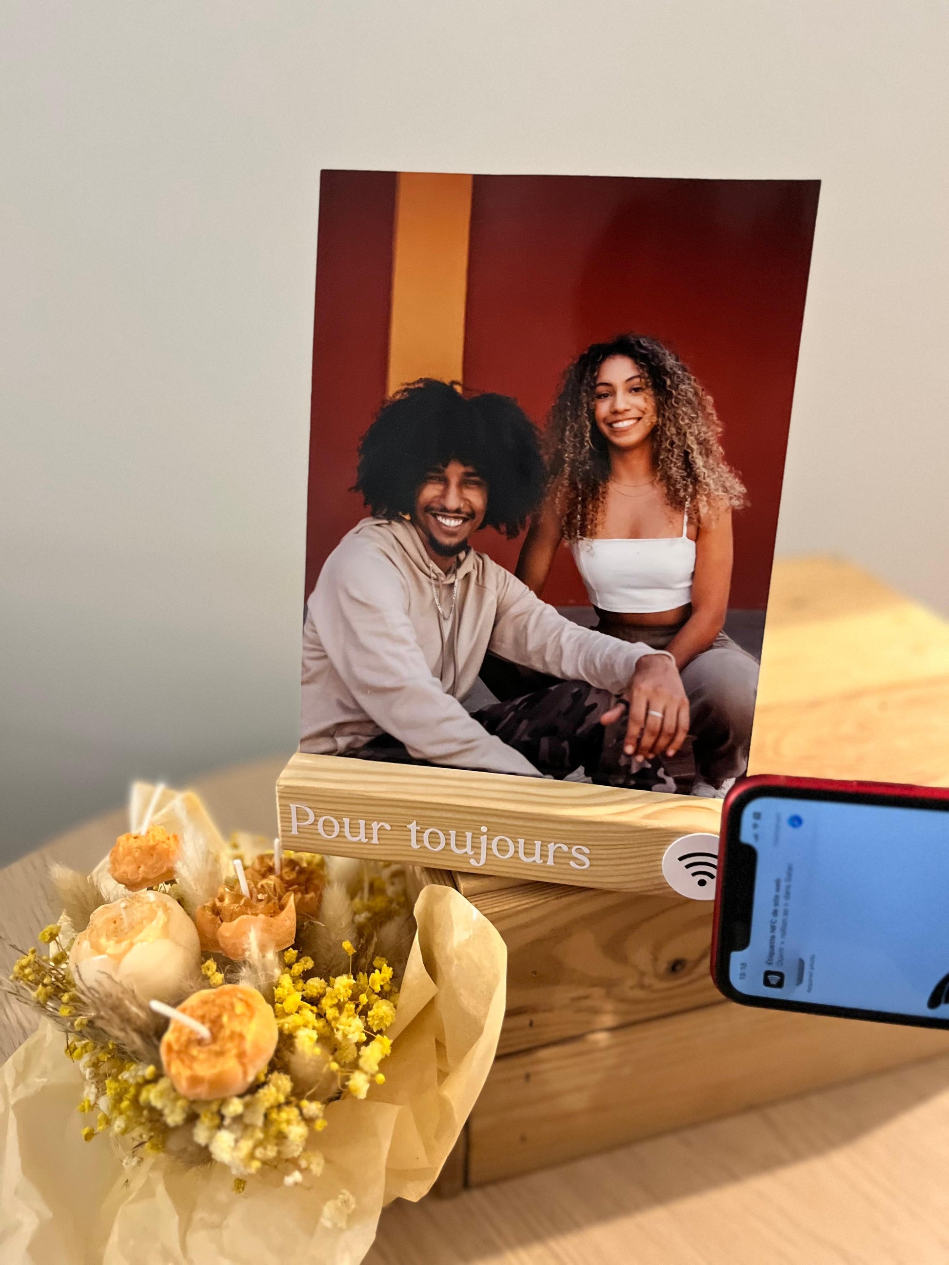 Photo personnalisée connectée - audio, vidéo, texte ou lien M'la Créa